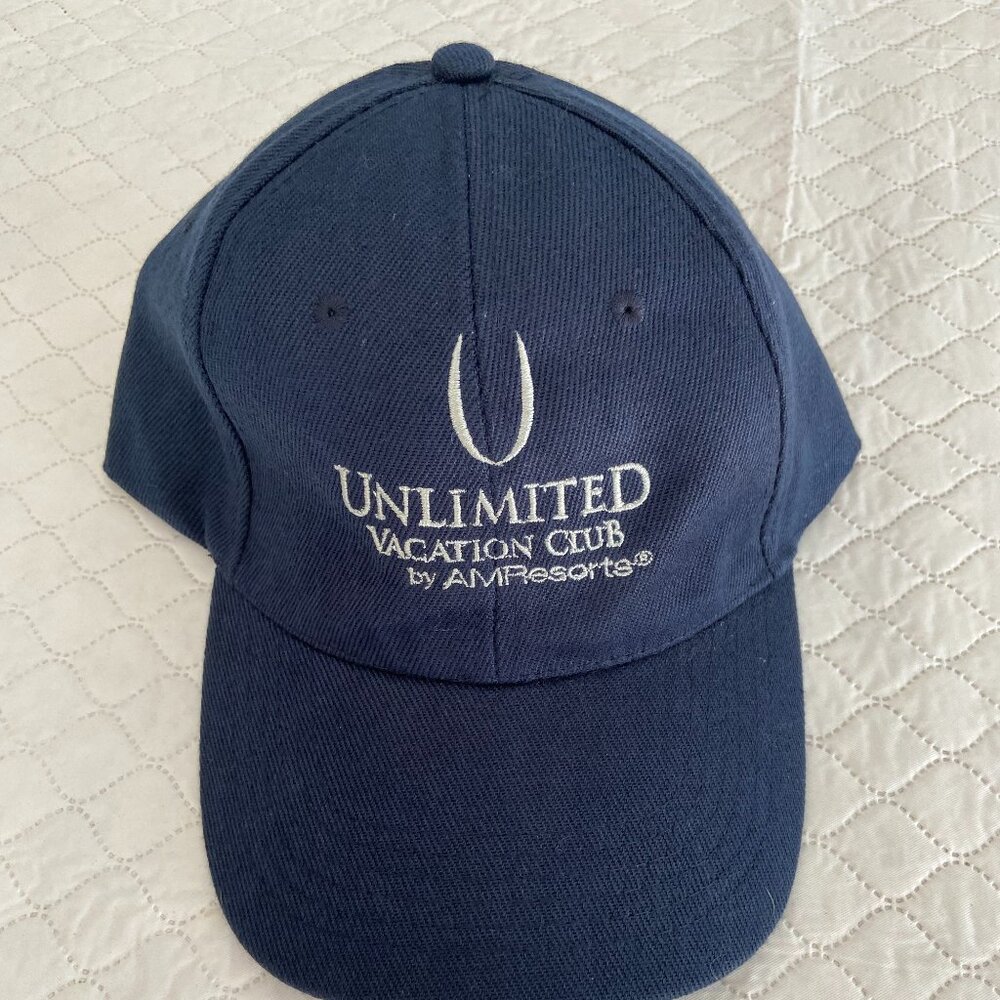 Unlimited Vacation Club By AM Resorts Adjustable Strap Navy Blue Hat